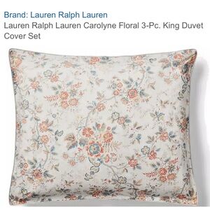 Ralph Lauren Carolyn floral king sham pillow case set